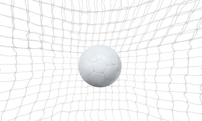 soccer ball in net Isolated PNG transparent