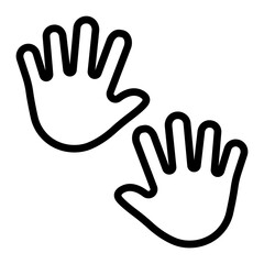 Obraz premium Hand Print Icon Design