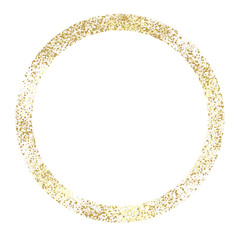 Gold glitter frame, gold circle, golden splatter, wedding ornament	
