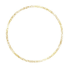 Gold glitter frame, gold circle, golden splatter, wedding ornament	