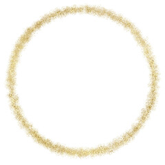 Gold glitter frame, gold circle, golden splatter, wedding ornament	