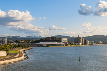 Scenery of the Lake Shinji located in Matsue, Shimane, Japan