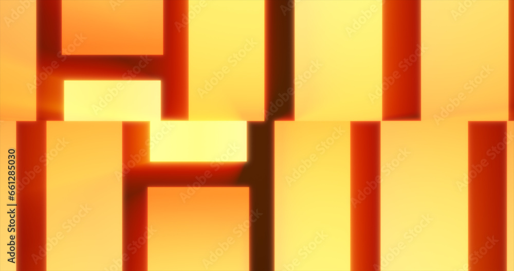 Poster yellow patterns futuristic energy glowing from rectangles and squares background