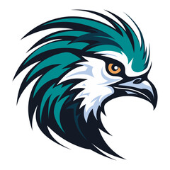 Obraz premium Eagle head logo, mascot, sign, vector illustration, Generative Ai. 