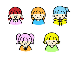 子供のイラスト（女の子）