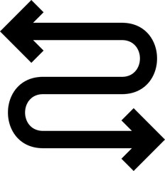 Arrow 97 Glyph Icon pictogram symbol visual illustration