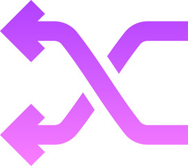 Arrow 6 Line Gradient Icon pictogram symbol visual illustration