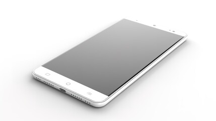 mobile smartphone in white glossy material
