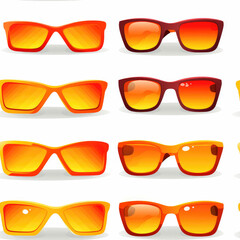 Sunglasses cartoon repeat pattern fashion background