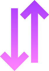 Arrow 24 Line Gradient Icon pictogram symbol visual illustration