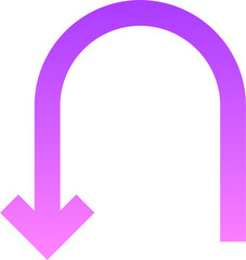 Arrow 42 Line Gradient Icon pictogram symbol visual illustration