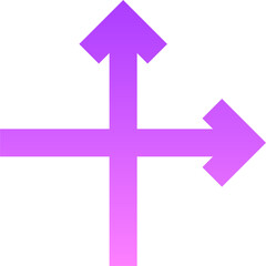 Arrow 63 Line Gradient Icon pictogram symbol visual illustration