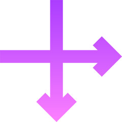 Obraz premium Arrow 64 Line Gradient Icon pictogram symbol visual illustration