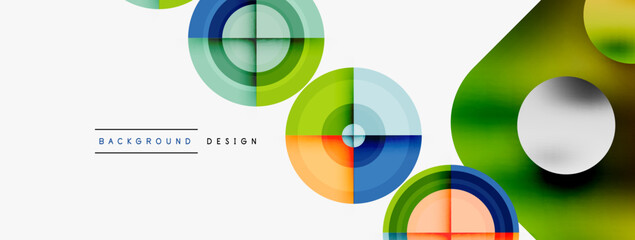 Creative circle geometric abstract background