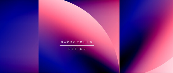 Circles and round shapes with gradients. Minimal abstract background, round geometric shapes, clean and structured design