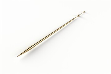 Closeup of a needle isolated on a white background