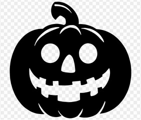 Halloween pumpkin icon isolated on white background. Scary and funny pumpkin monster  face.Vector illustration