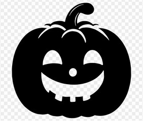 Halloween pumpkin icon isolated on white background. Scary and funny pumpkin monster  face.Vector illustration