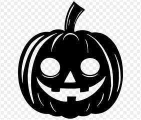Halloween pumpkin icon isolated on white background. Scary and funny pumpkin monster  face.Vector illustration