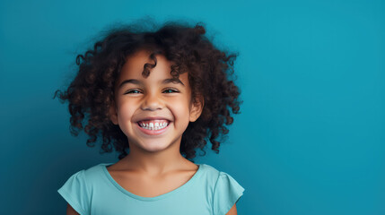 portrait of a smiling child generative Ai