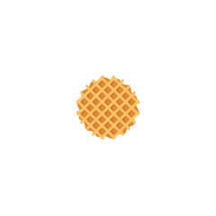 Round waffle, Belgian waffle isolated vector graphics