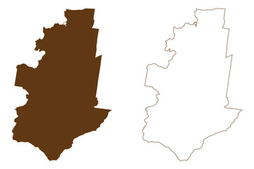 Shire of Colac Otway (Commonwealth of Australia, Victoria state, Vic) map vector illustration, scribble sketch Colac Otway Shire Council map