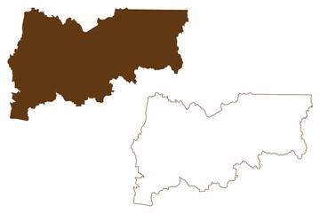 Yarra Ranges Shire (Commonwealth of Australia, Victoria state, Vic) map vector illustration, scribble sketch Yarra Ranges Council map