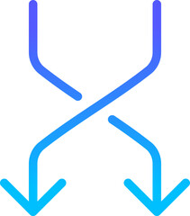 Arrow 10 Line Gradient Icon pictogram symbol visual illustration