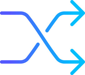 Arrow 12 Line Gradient Icon pictogram symbol visual illustration