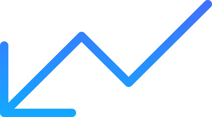 Arrow 29 Line Gradient Icon pictogram symbol visual illustration