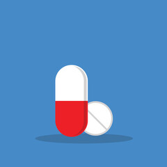 Pills. Pill and tablet icon	