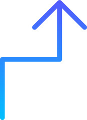 Arrow 51 Line Gradient Icon pictogram symbol visual illustration