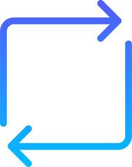 Obraz premium Arrow 53 Line Gradient Icon pictogram symbol visual illustration