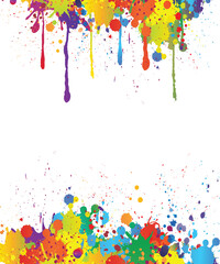 colorful paint splashes