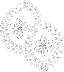 Flower  sketch vector set wild collection