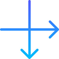 Arrow 64 Line Gradient Icon pictogram symbol visual illustration