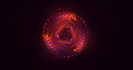 3D manual rendering abstract round light background