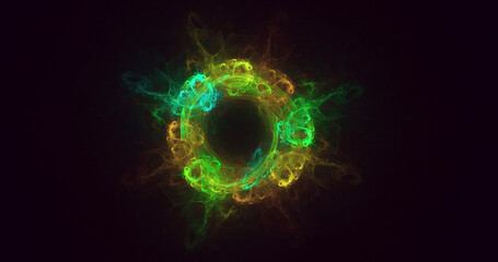 3D manual rendering abstract round light background