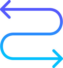 Obraz premium Arrow 97 Line Gradient Icon pictogram symbol visual illustration