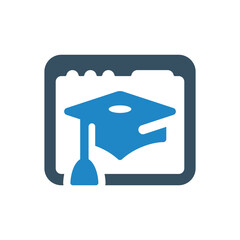 graduation, e learning icon vector illustration