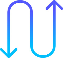 Arrow 100 Line Gradient Icon pictogram symbol visual illustration
