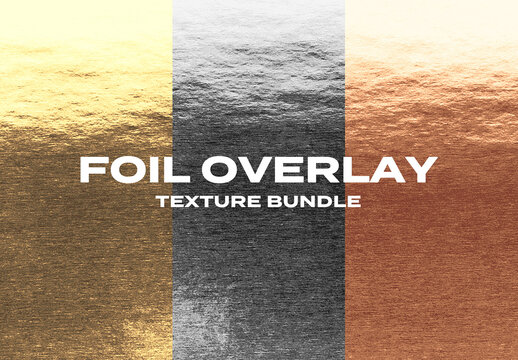 Hot Foil Metal Gold Silver Bronze Paper Overlay Texture Bundle Pack