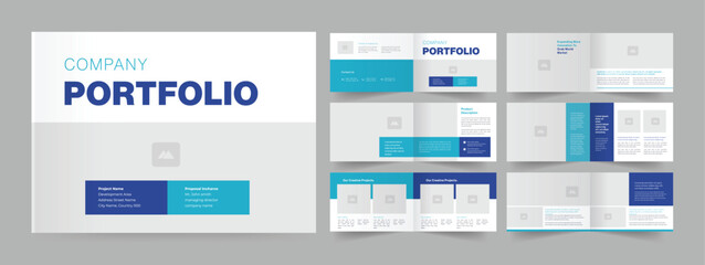 Fototapeta na wymiar company portfolio layout. landscape architecture portfolio brochure design.