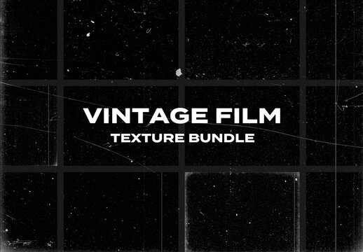 Vintage Film Frame Overlay Texture Bundle Pack