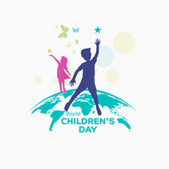 World Children's Day logo event concept design