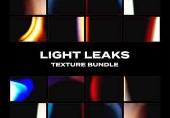 Light Leaks Flare Film Frame Overlay Texture Bundle Pack