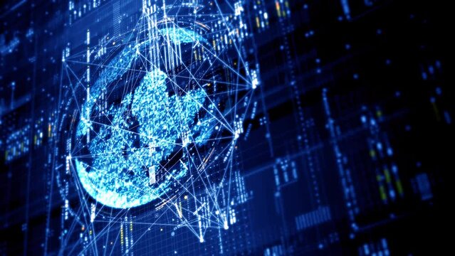 Vertical format: Advanced data matrix simulation with a dynamic and immersive display of interconnected data matrix information networks systems background