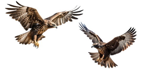 Falcon isolated on transparent background,transparency,set of falcon isolation 