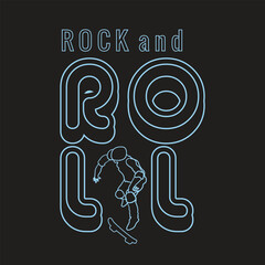 vector illustration of skateboard .t shirt graphics , print