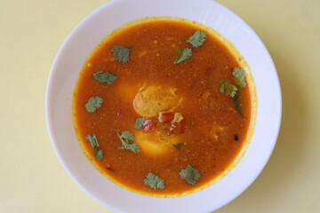 Anda curry, egg drop curry, andyachi aamti